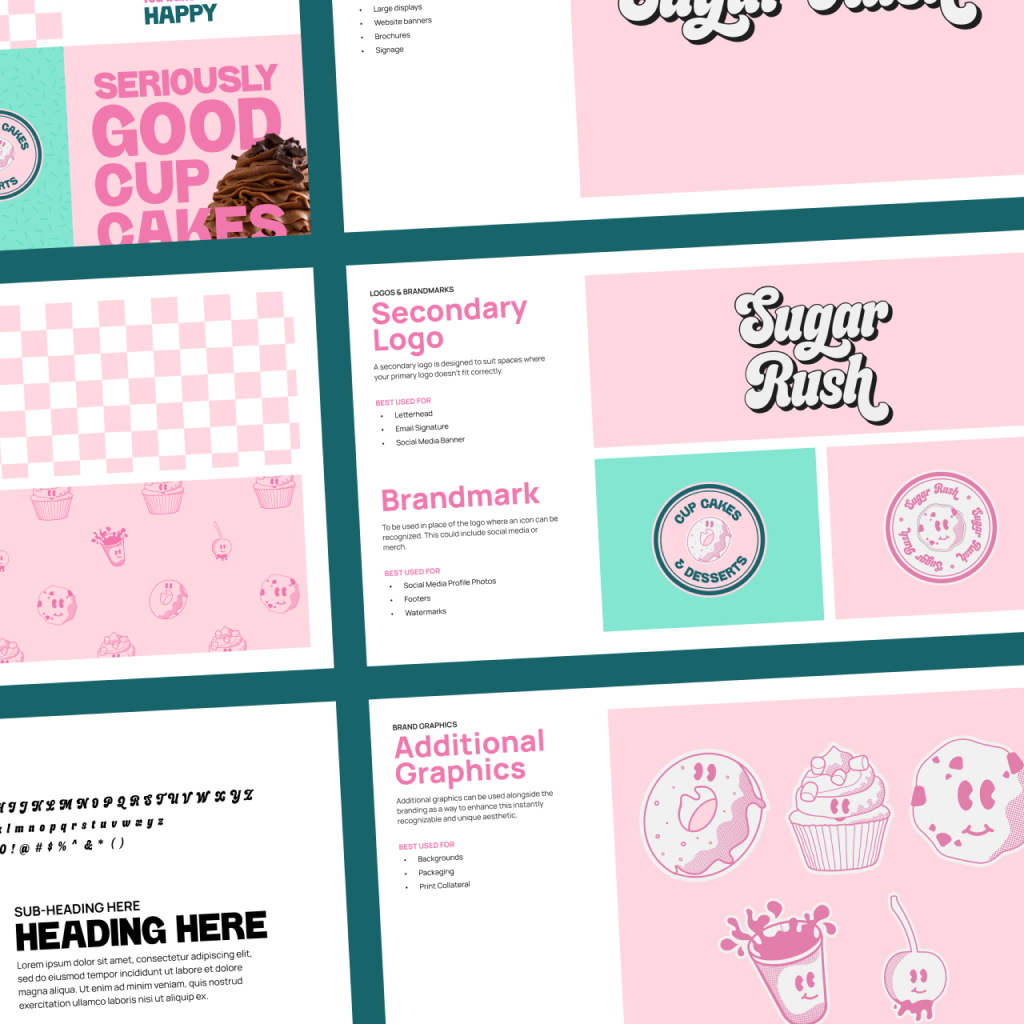 Sugar Rush-4 branding packages: style guidelines