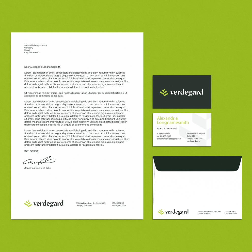 Verdegard-5 branding packages: office suite
