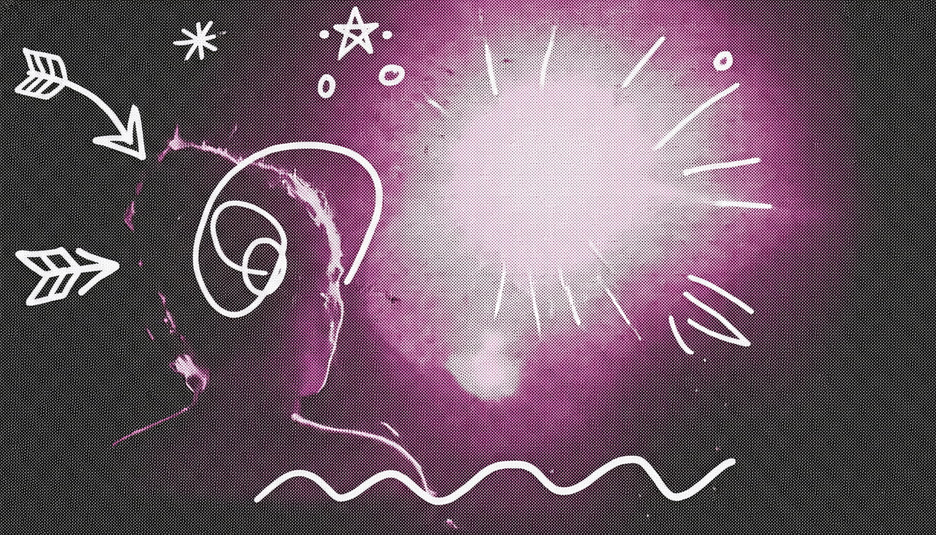 Risograph illustration of a figure in a spotlight representing the silent shortlist — importance of branding for small business