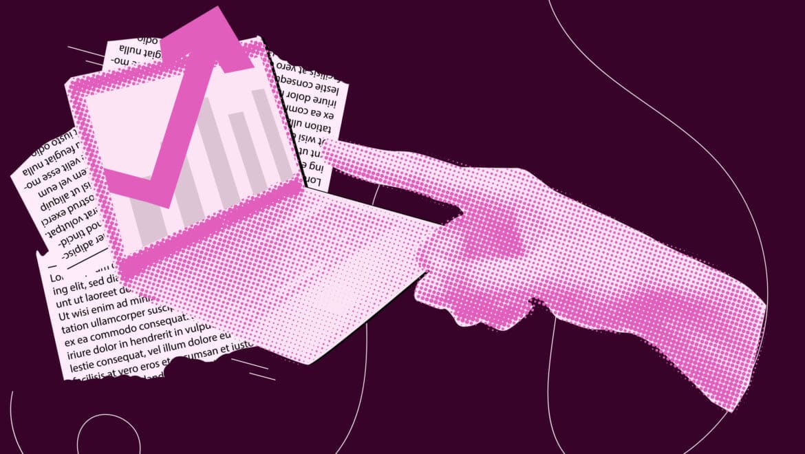 popart image of a hand pointing to a laptop: website design cost